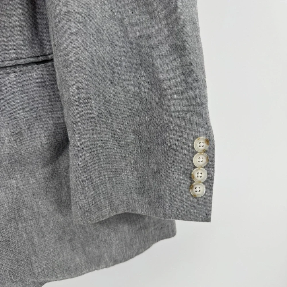 J.Crew Ludlow Slim Blazer 44R Grey Somelos Linen Blend Sport Coat Portugal